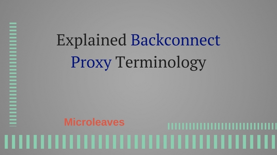 Backconnect Proxy terminology